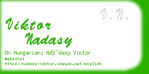 viktor nadasy business card
